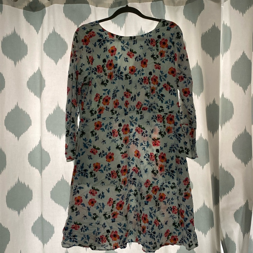 Loft blue floral dress